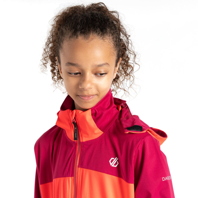 Dare2b Kinder/kids cheer soft shell jas UTRG9943_berrypinkneonpink large