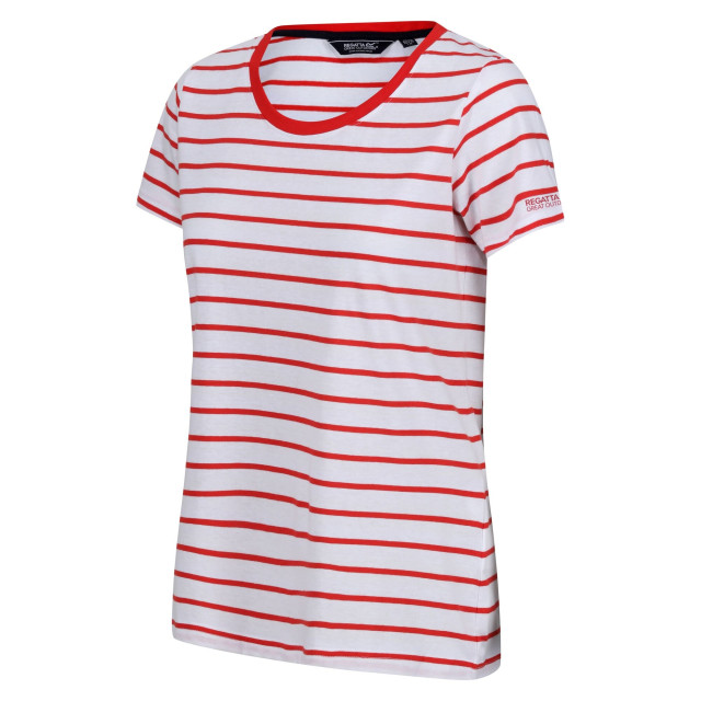 Regatta Dames filandra viii stripe t-shirt UTRG9954_highriskredwhite large