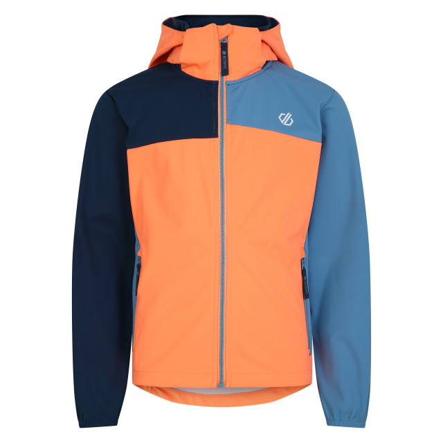 Dare2b Kinder/kids cheer soft shell jas UTRG9943_orangeniagarablue large