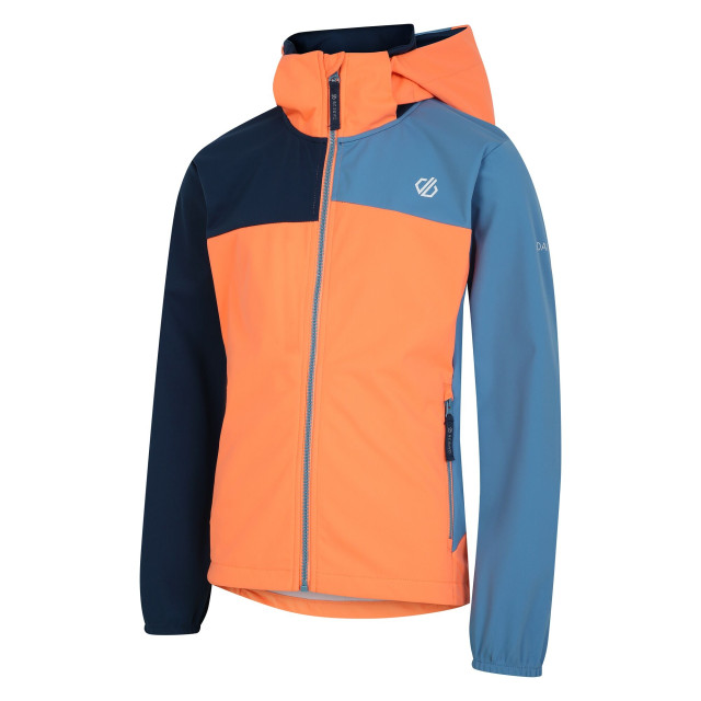 Dare2b Kinder/kids cheer soft shell jas UTRG9943_orangeniagarablue large