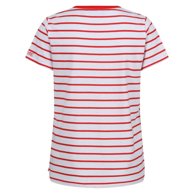 Regatta Dames filandra viii stripe t-shirt UTRG9954_highriskredwhite large