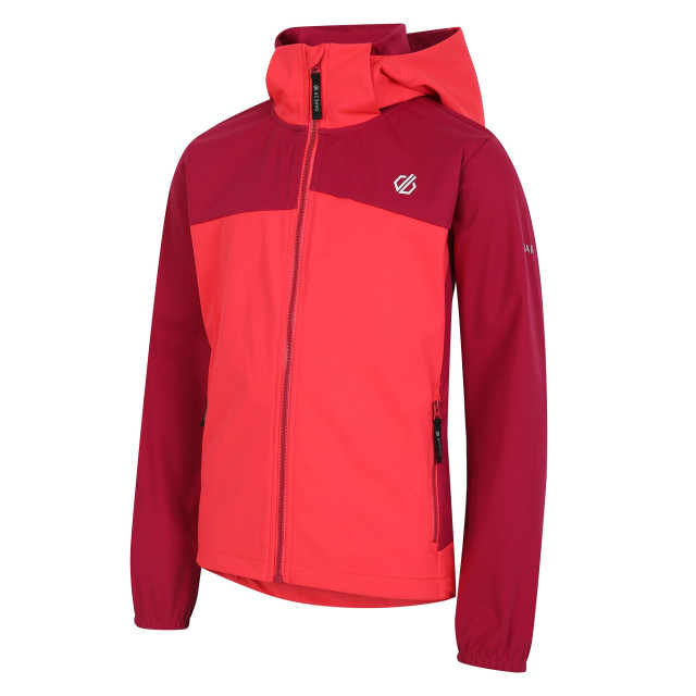 Dare2b Kinder/kids cheer soft shell jas UTRG9943_berrypinkneonpink large