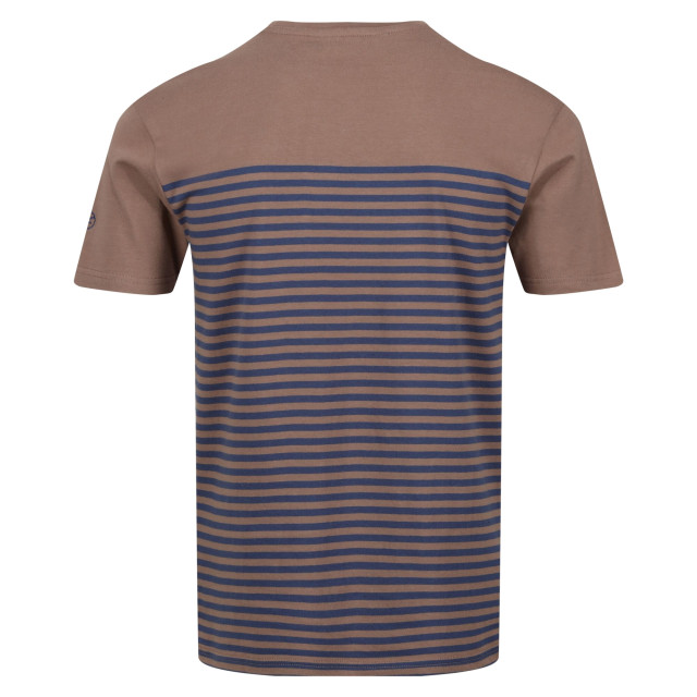 Regatta Heren shorebay gestreept coolweave t-shirt UTRG9605_minkdarkdenim large