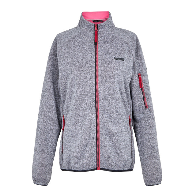 Regatta Dames ravenhill full zip fleece top UTRG9742_whiteflamingopink large