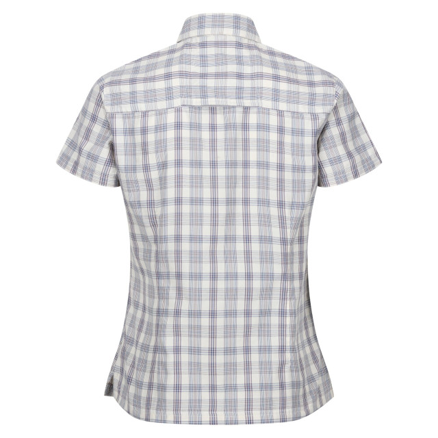 Regatta Dames mindano viii geruit overhemd met korte mouwen UTRG9660_coronetblue large