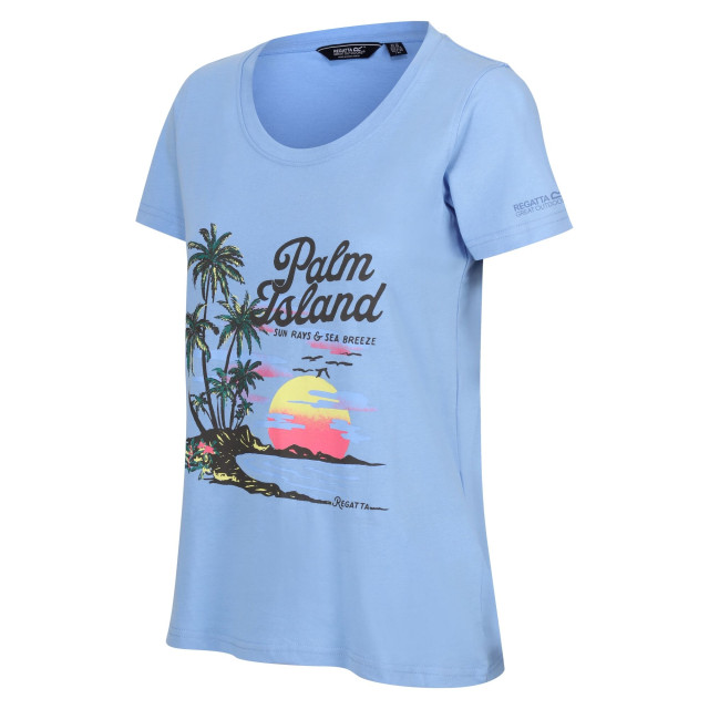 Regatta Dames filandra viii palmboom t-shirt UTRG9891_hydrangeablue large