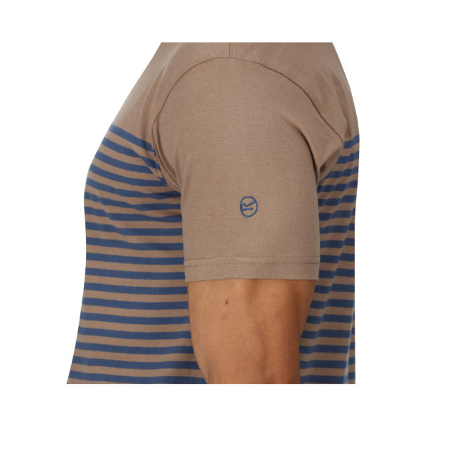 Regatta Heren shorebay gestreept coolweave t-shirt UTRG9605_minkdarkdenim large