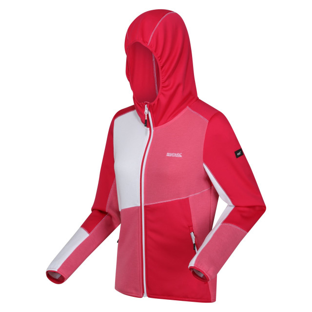 Regatta Dames walbury vii marl full zip fleecejack UTRG10821_pinkpotionflamingopinkwhite large