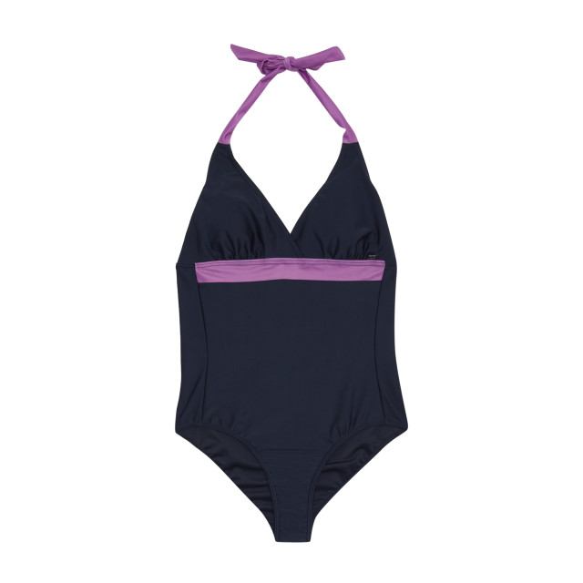 Regatta Dames flavia ii contrast one piece zwempak UTRG10629_navyradiantorchid large