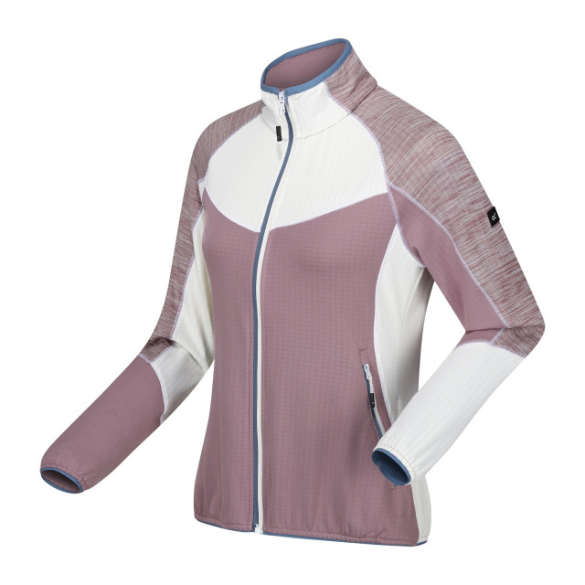Regatta Dames hepley ii full zip fleecejack UTRG10684_heatherwhite large