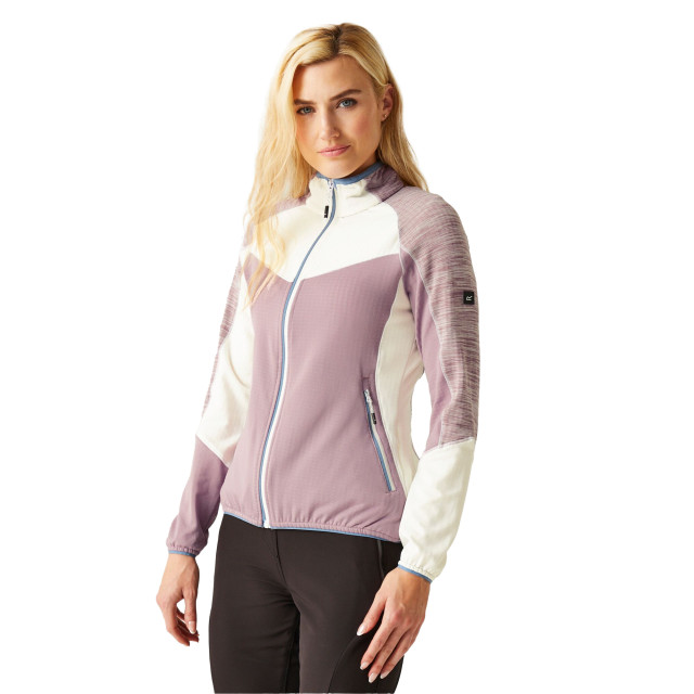 Regatta Dames hepley ii full zip fleecejack UTRG10684_heatherwhite large