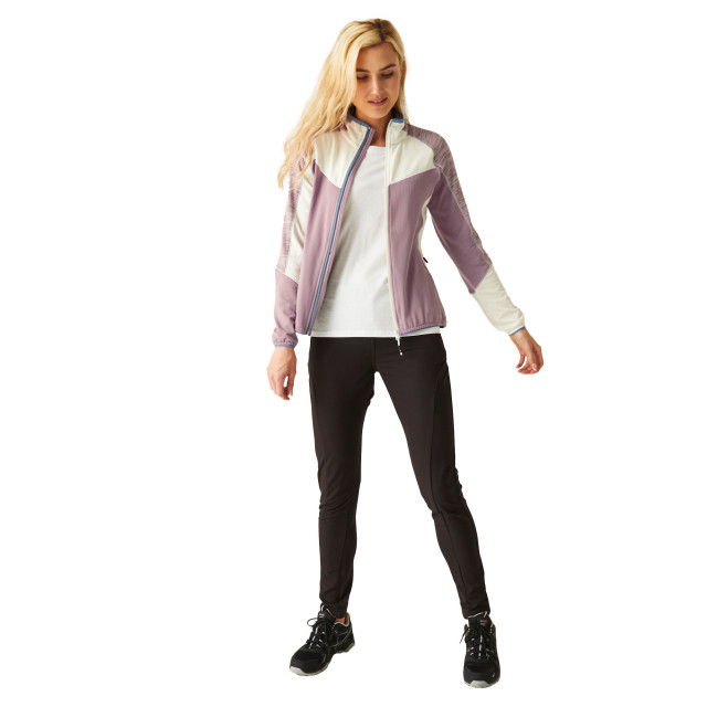 Regatta Dames hepley ii full zip fleecejack UTRG10684_heatherwhite large