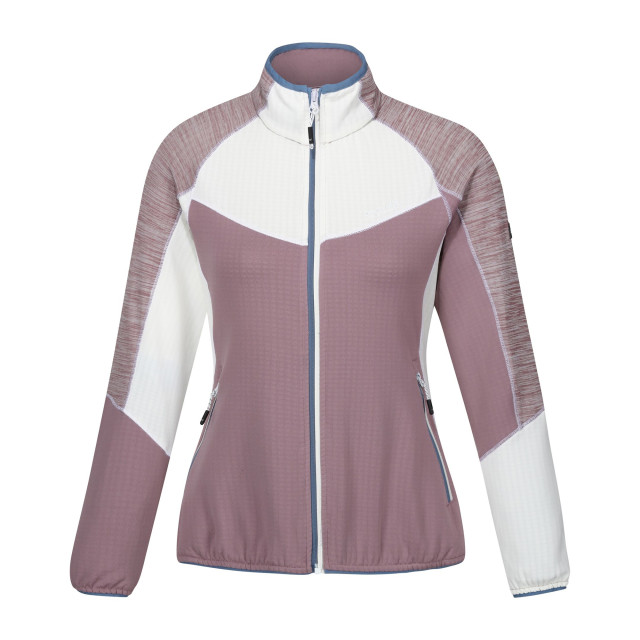 Regatta Dames hepley ii full zip fleecejack UTRG10684_heatherwhite large