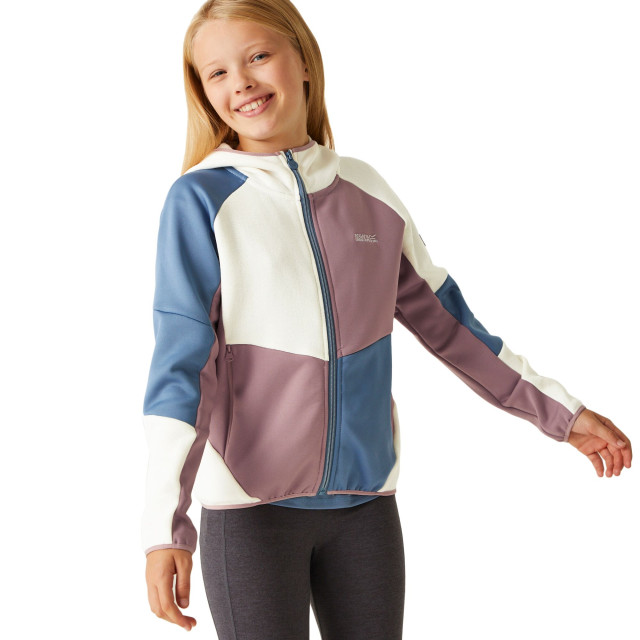 Regatta Kinder/kinder dissolver viii full zip fleecejack UTRG10505_whiteheather large