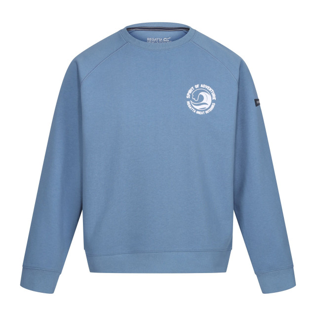 Regatta Heren nithsdale wave sweatshirt met ronde hals UTRG10638_coronetblue large