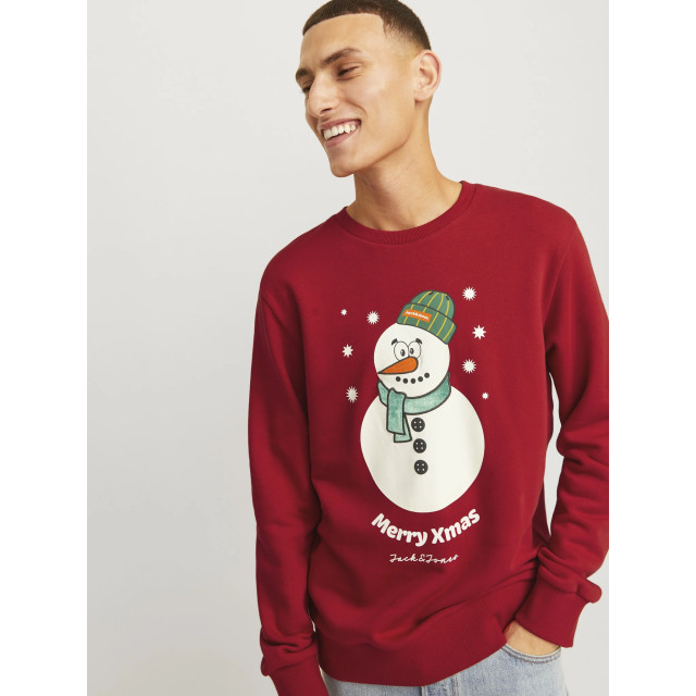 Jack & Jones Heren kersttrui jjxmas jolly 12265380-Rood large