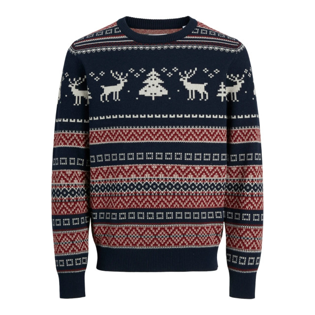 Jack & Jones Heren kersttrui jjxmas snowball blauw/rood 12248145-Blauw/Rood large Jack & Jones Heren kersttrui jjxmas snowball blauw/rood 12248145-Blauw/Rood large