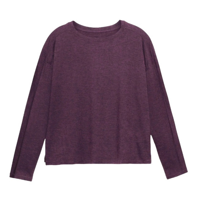 Girlfriend Collective Dames reset lift cropped t-shirt met lange mouwen UTGC181_plum large