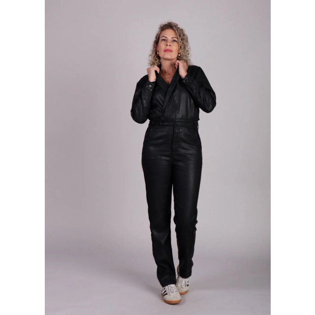 Homage to Denim E flowy coated cross over jumpsuit 8957267935560 large