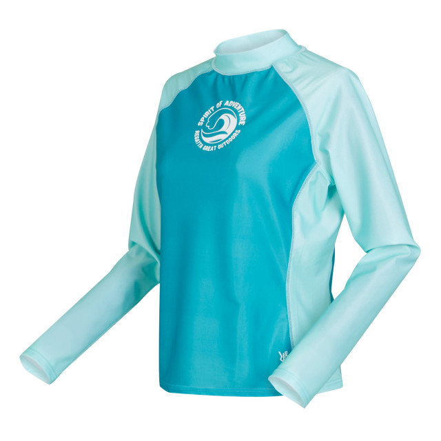 Regatta Dames rash top met lange mouwen UTRG9843_tahoeblueaquasplash large