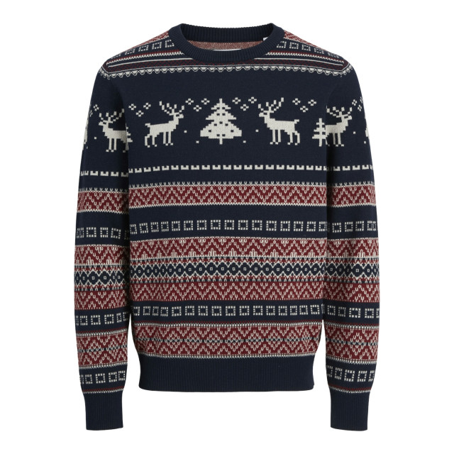 Jack & Jones Heren kersttrui jjxmas snowball blauw/rood 12248145-Blauw/Rood large Jack & Jones Heren kersttrui jjxmas snowball blauw/rood 12248145-Blauw/Rood large