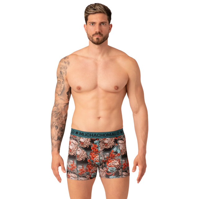 Muchachomalo Heren 10-pack boxershorts print/effen U-REMIX1010-10 large