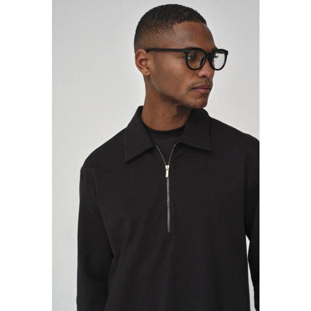Valenza Stretch cotton polo zip sweater 154632340 large