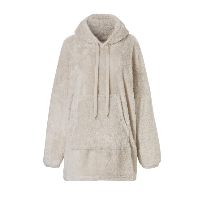 Apollo Dames huggle fleece hoodie loungewear incl capuchon zand 000123955002 large