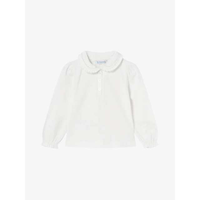 Mayoral Meisjes shirt longsleeve natural 104-31-NATURAL large