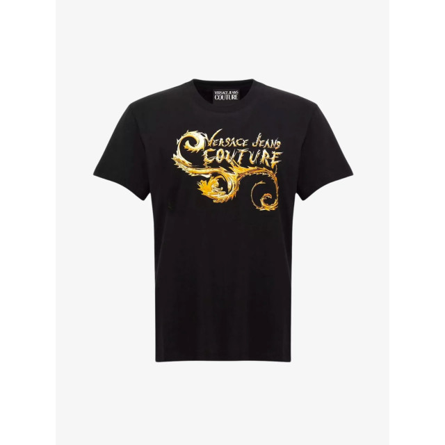 Versace Jeans Heren shirt zwart goud 77GAHC00CJ01CG89-G89 large