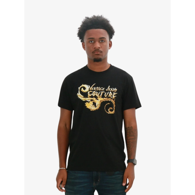 Versace Jeans Heren shirt zwart goud 77GAHC00CJ01CG89-G89 large