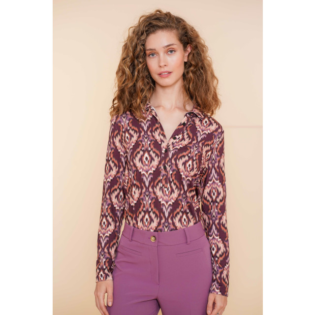 Geisha blouse aop jersey 42542-60 330 mauve comb. 06615.750.0009 large