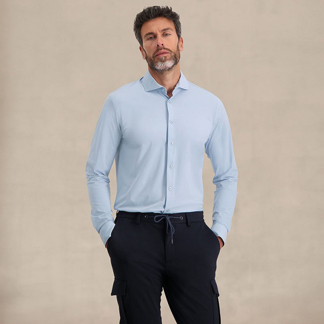 Blue Industry lounge jersey shirt 2191.22 blue 05631.240.0045 large