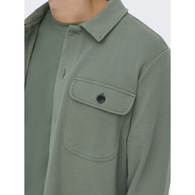 Only & Sons onsnewkodyl overshirt sweat noos 22021279 castor gray 05633.940.0049 large