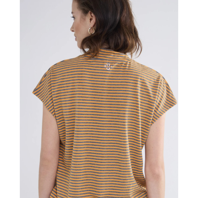 Summum mock net top fine stripe 3s5043-30629 500 orange 06010.540.0025 large