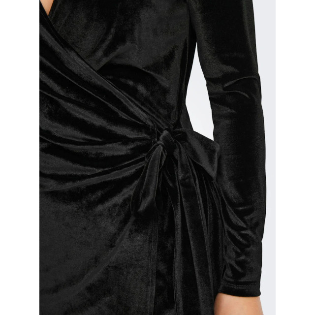 Jacqueline de Yong Sandy l/s velvet wrap dress 15336926 large