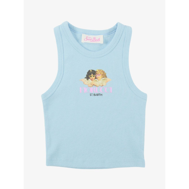 Saint Barth Meisjes top rib angels fiorucci blauw BLUE002-03093F large