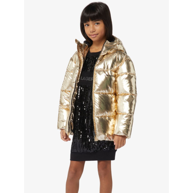 Karl Lagerfeld Meisjes winterjas goud Z30234-M15 large