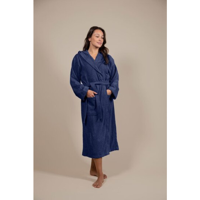 CozyLion Badjas badstof dames & heren donker blauw | CL-MB-168 large