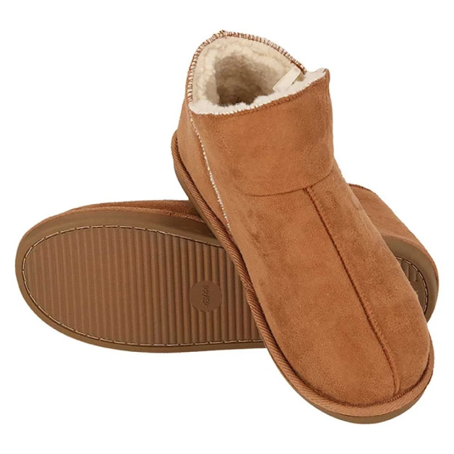 Apollo Dames pantoffels suede cognac 000123828005-Cognac large