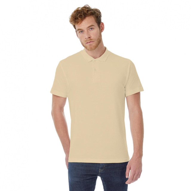 B and C B&c id.001 heren poloshirt met korte mouwen UTFK112_sand large