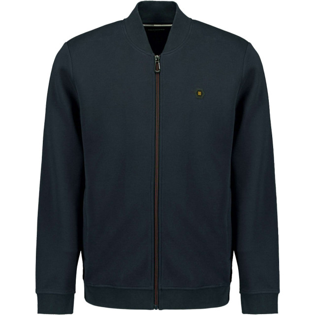 No Excess Sweater full zipper pique bomber night N1006-078 large