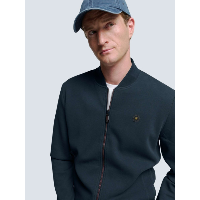 No Excess Sweater full zipper pique bomber night N1006-078 large
