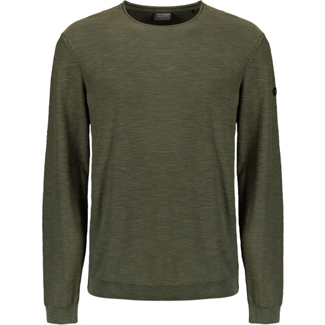 No Excess Pullover crewneck garment dyed + st dark moss N2101-186 large
