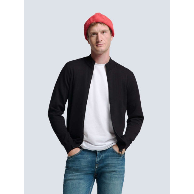 No Excess Cardigan 2 coloured melange black N2154-020 large