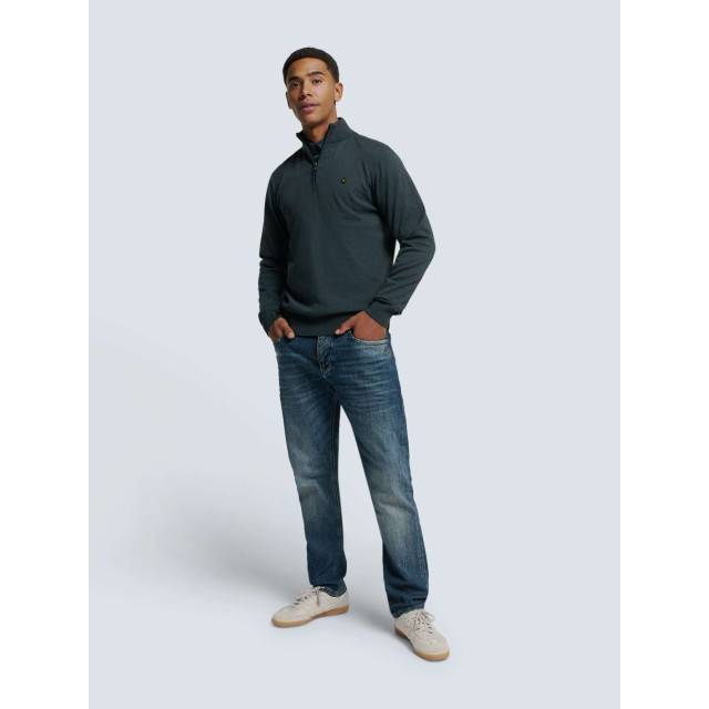 No Excess Pullover half zip 2 coloured melang night N2185-078 large