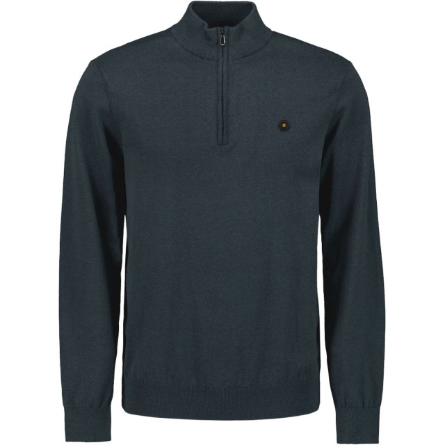 No Excess Pullover half zip 2 coloured melang night N2185-078 large