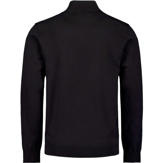 No Excess Pullover half zip 2 coloured melang black N2185-020 large