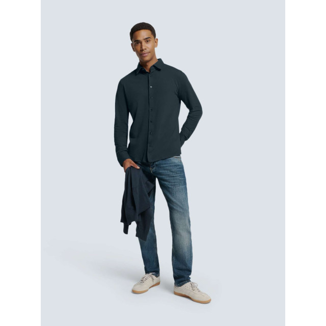 No Excess Shirt jersey pique stretch night N4186-078 large