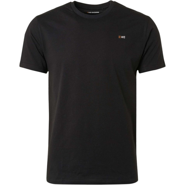 No Excess T-shirt crewneck solid basic black N3401-020 large